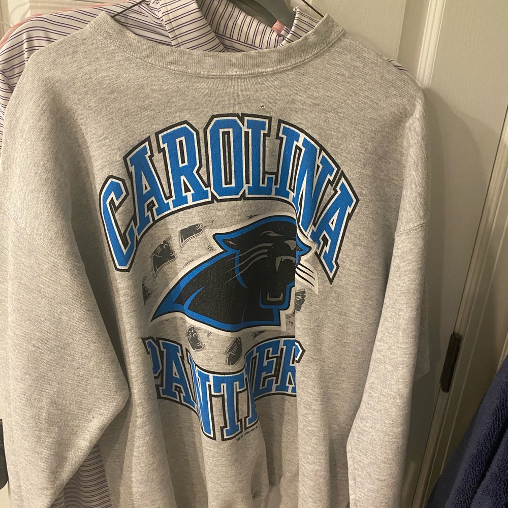 Reebok Gray and Blue Crewneck Sweater